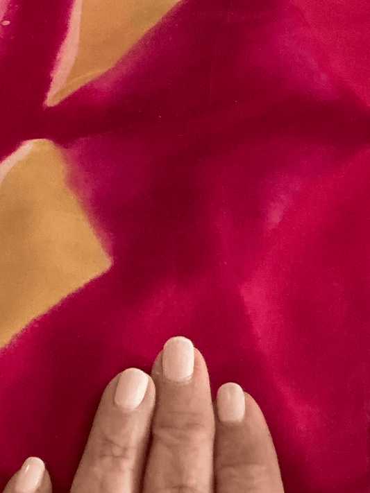 Silk Shibori Scarf — Red