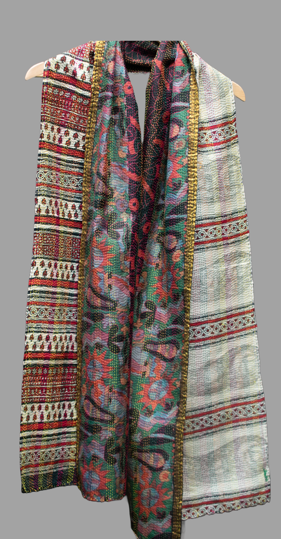 Silk sari kantha shawl from Premaasi collection