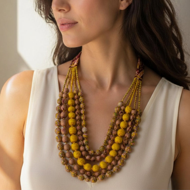Upcycled Silk Sari Necklaces