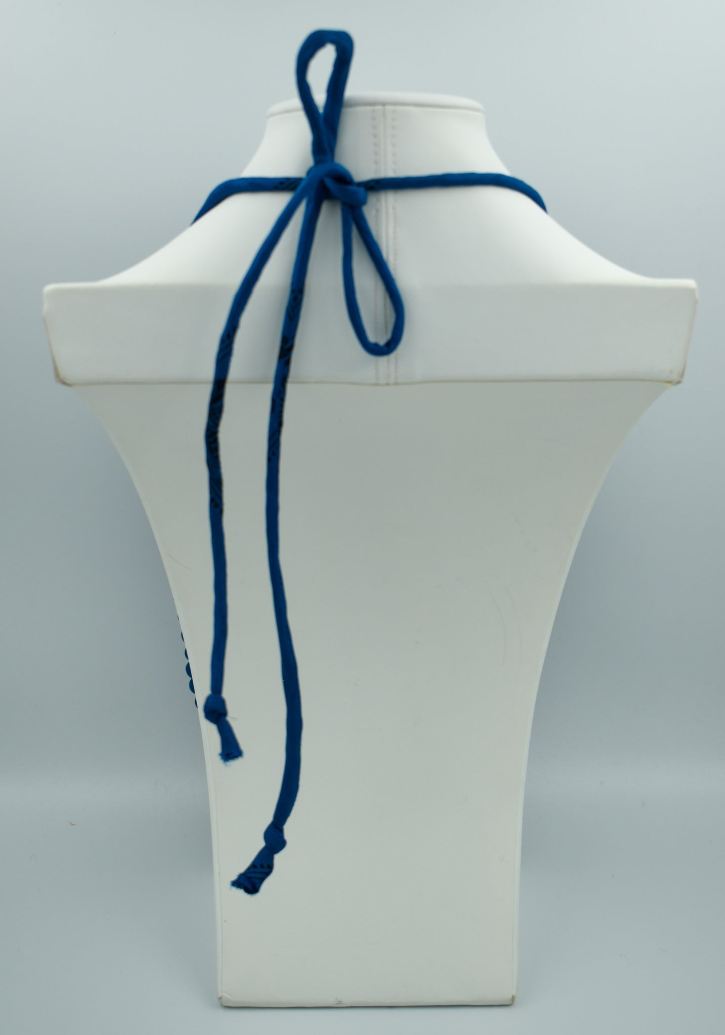 Sari Silk Bead Necklace, 22-String — Deep Teal — styling view