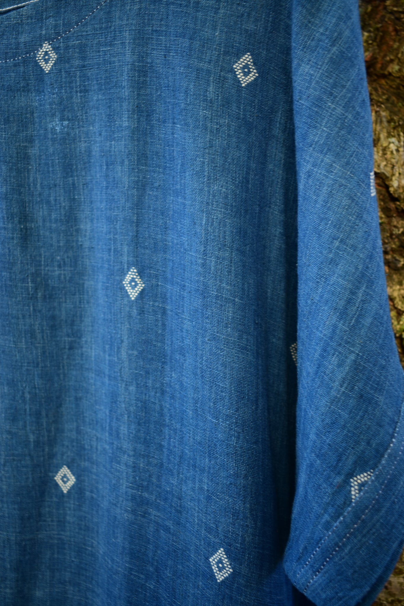 Kala Cotton Denim Dress — Indigo — detail