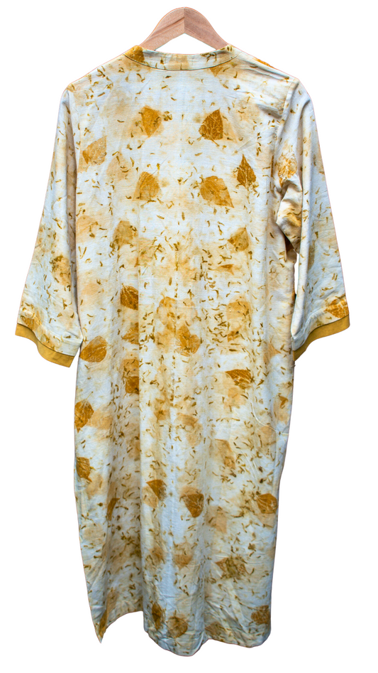 Eco-Printed Overlay Jacket — Yellow Gold — alternate view