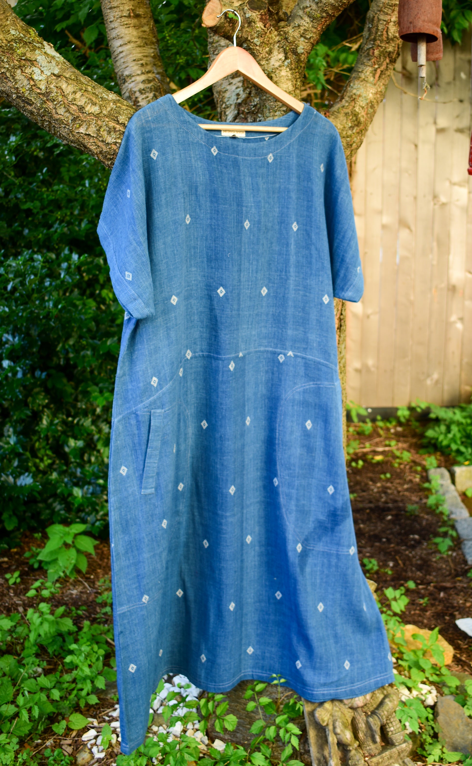 Kala Cotton Denim Dress — Indigo