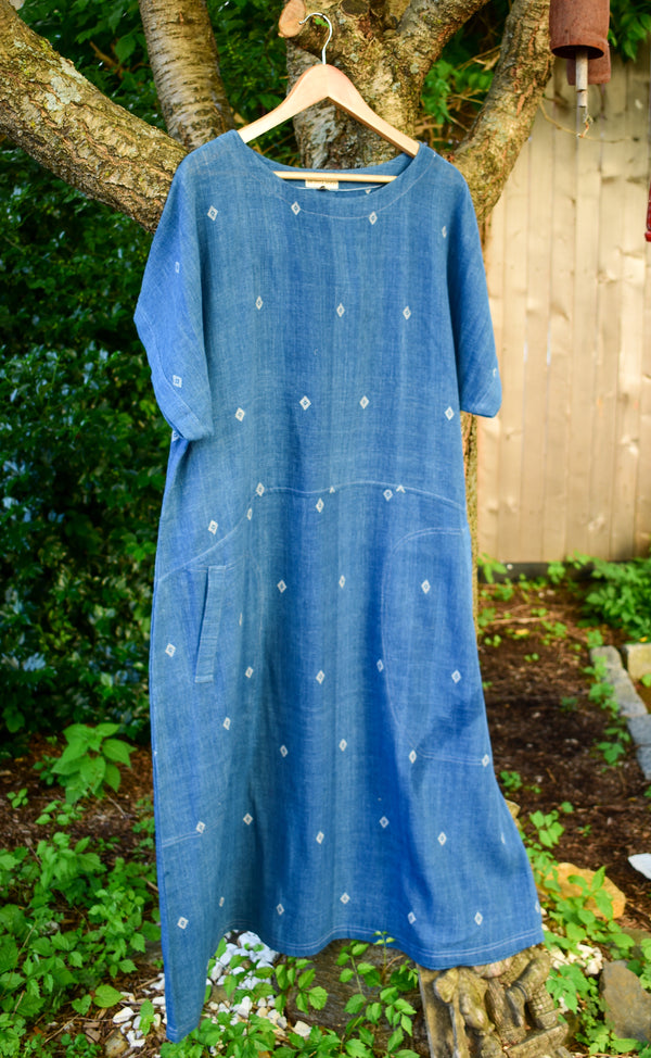 Kala Cotton Denim Dress — Indigo