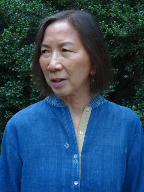 Kala Cotton Tunic — Pista — close-up detail