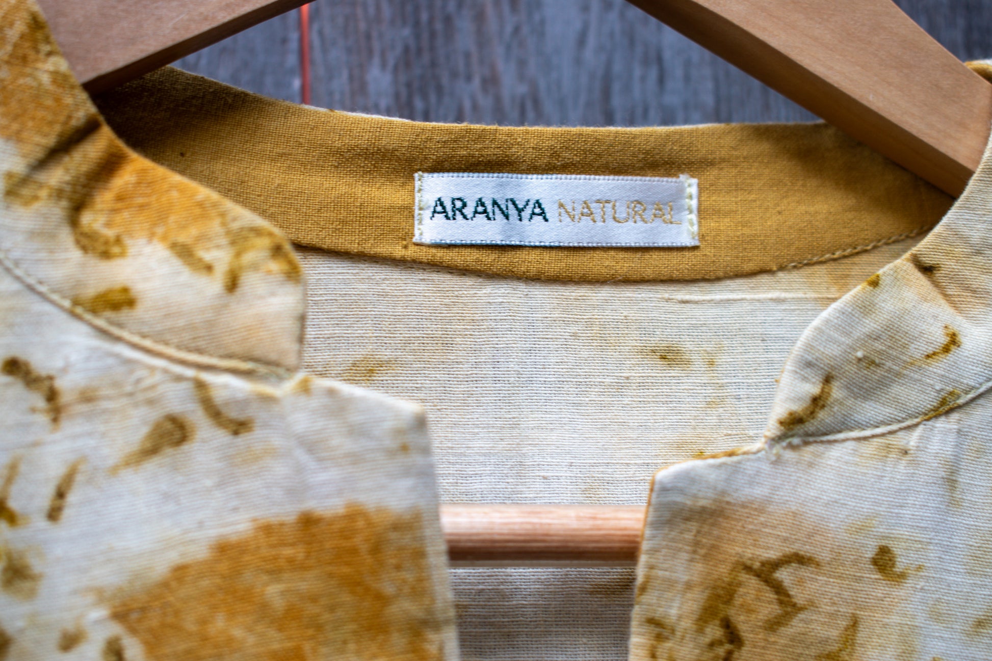Eco-Printed Overlay Jacket — Yellow Gold — view 6