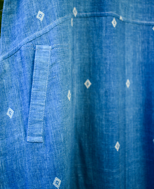 Kala Cotton Denim Dress — Indigo — alternate view