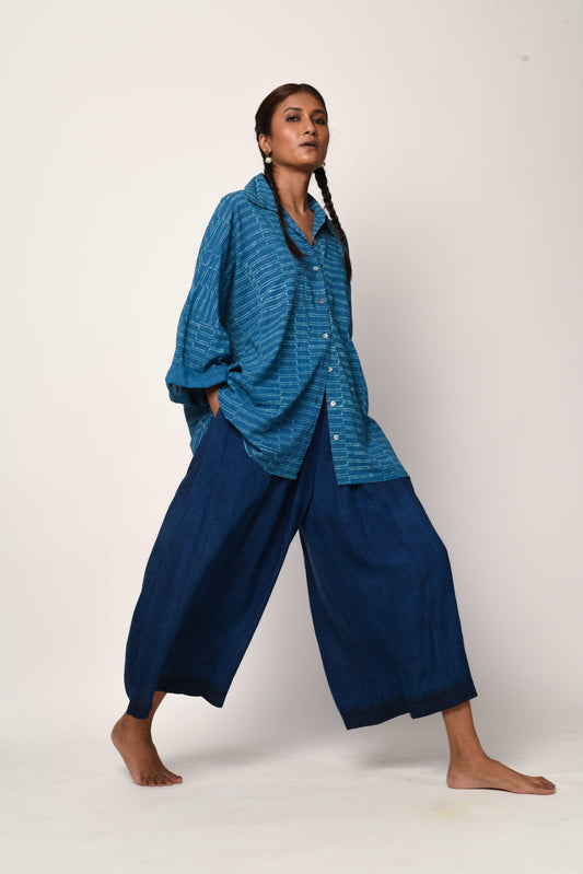 Dabu Oversized Shirt — Cobalt