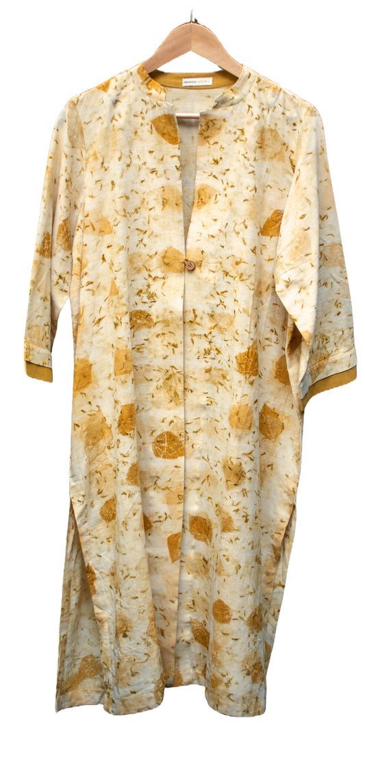 Eco-Printed Overlay Jacket — Yellow Gold