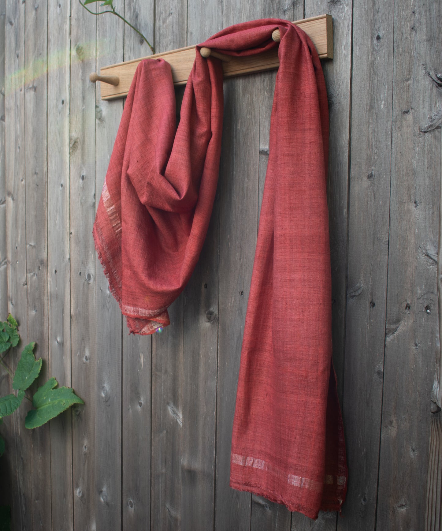 Matka Peace Silk Scarf — Madder