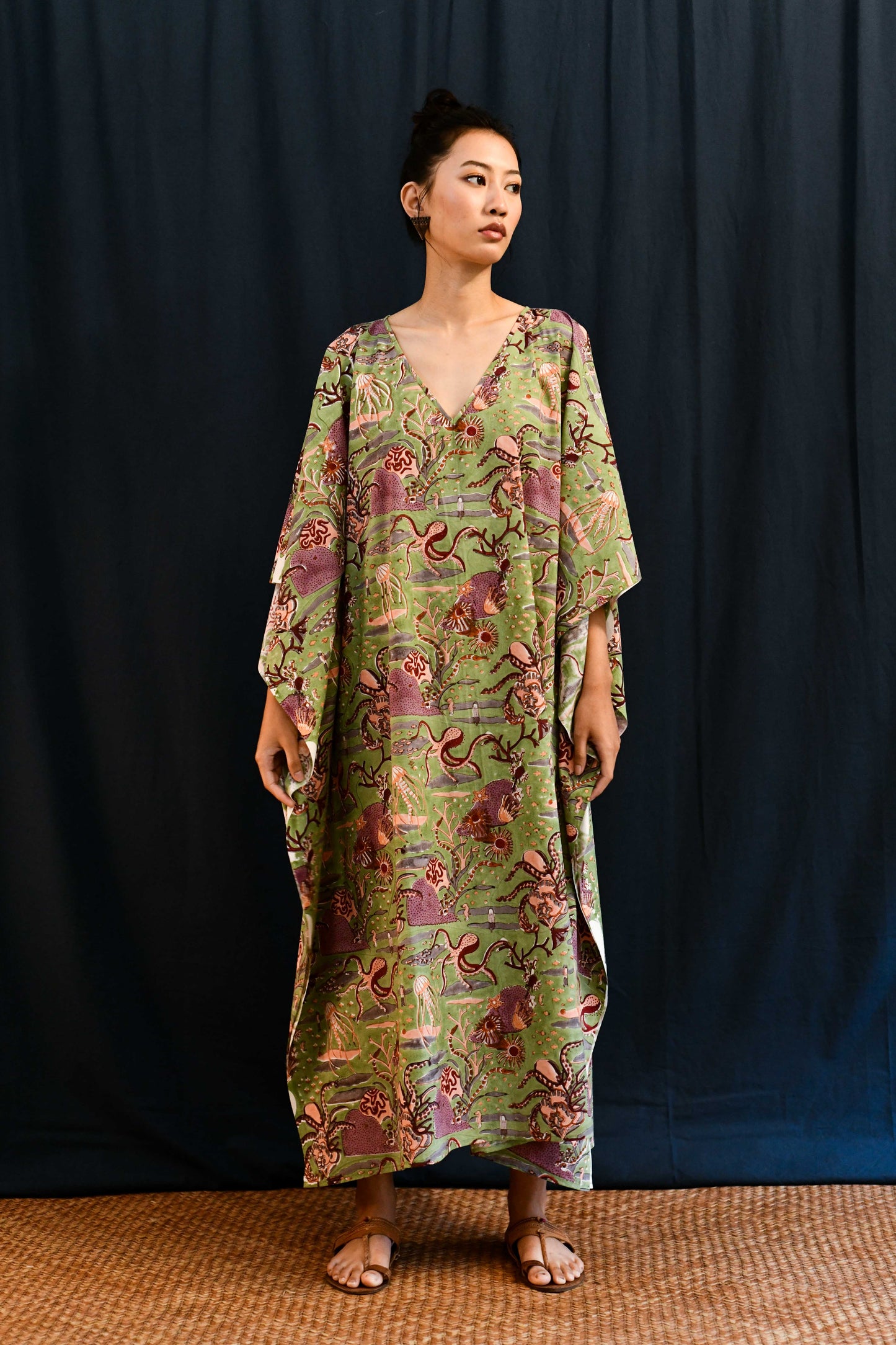 Samudree Kaftan — Spring Green