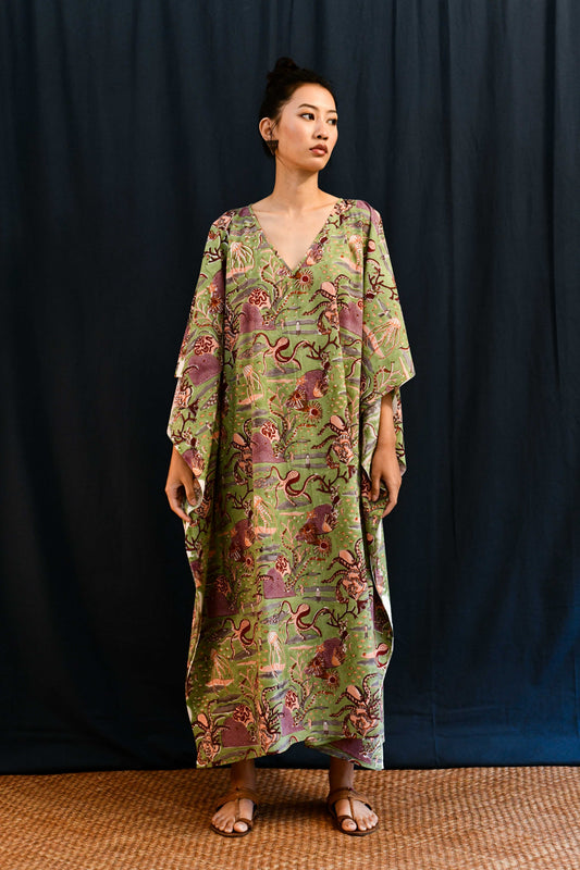 Samudree Kaftan — Spring Green