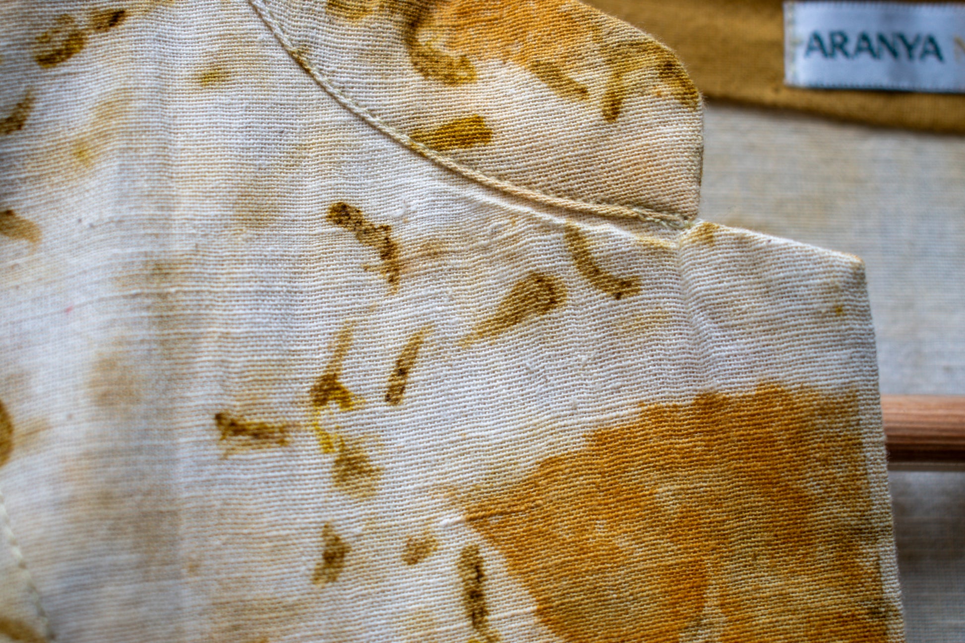 Eco-Printed Overlay Jacket — Yellow Gold — styling view
