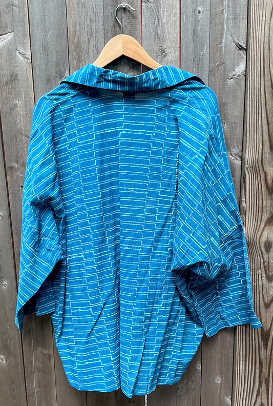 Dabu Oversized Shirt — Cobalt — alternate view